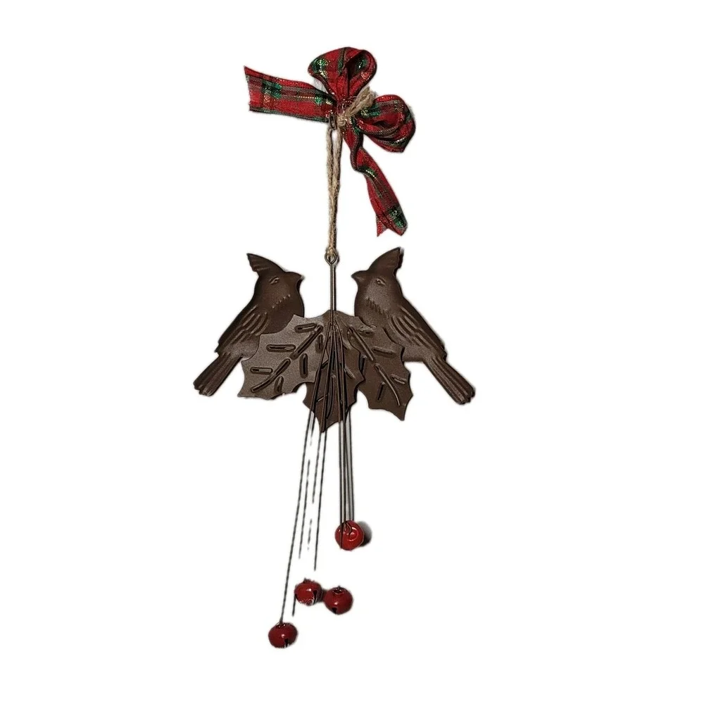 Decorative‎ Metal Cardinal Wall Or Door Hanging With Bells